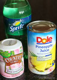 Pineapple Pink Lemonade Soda Recipe Pink Drink Recipes Fun Party Drinks Punch Recipes