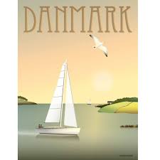 Design posters that we want to hang on the wall and hope that others would want to do the same. Vissevasse Poster Danmark Sejlbaden 30x40cm Nordic Living