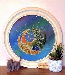 Click here to see more children cross stitch patterns. Fo My Dragon Of Harmony Is Now In A Round Frame I Embroidered According To My Pattern Crossstitch