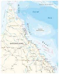 Download the outback qld travel map. Strassenkarte Der Mutze York Halbinsel Mit Dem Great Barrier Reef Queensland Australien Lizenzfrei Nutzbare Vektorgrafiken Clip Arts Illustrationen Image 84265721