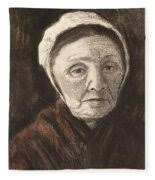 Head Of An Old Woman In A Scheveninger Drawing by Vincent van Gogh