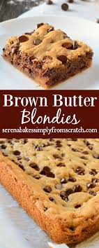 Brown Butter Blondies Recette Dessert Gateaux Et Desserts Et Nourriture