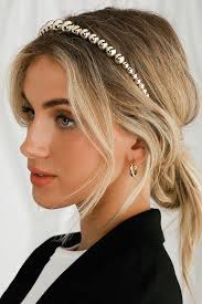 Blair Gold Beaded Headband Gold Beaded Headband Beaded Headband Hair Styles