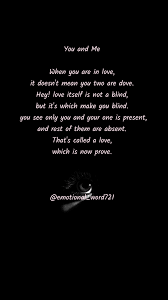 You And Me When You Are In Love It Doesn T Mean English Love A