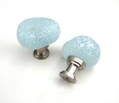 sea glass stone cabinet knob drawer