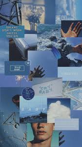 A collection of the top 51 light blue aesthetic wallpapers and backgrounds available for download for free. Blue Aesthetic Collage Wallpapers Wallpaper Cave