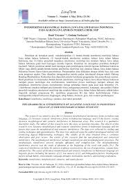Maybe you would like to learn more about one of these? Pdf Interferensi Gramatikal Bahasa Jawa Dalam Bahasa Indonesia Pada Karangan Laporan Peserta Didik Smp