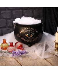 Lifesize witch's cauldron, black, large view size chart size: Ouija Witch Cauldron With Seeing Eye 22 3cm Karneval Universe