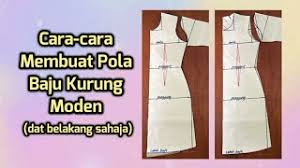 Beli baju kurung melayu online berkualitas dengan harga murah terbaru 2021 di tokopedia! Eng Sub Pola Baju Kurung Moden Dat Belakang Sahaja Basic Bodice Pattern With Back Darts Only Youtube