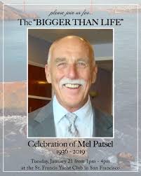 A celebration of life just didn't seem appropriate. My dad was "bigger than  life" so that's how we're going to celebrate him! January 21, 2020 at the  St. Francis Yacht Club from