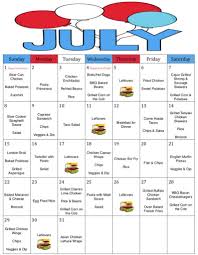 July 2018 Monthly And Weekly Meal Plan W Grocery Lists And Etsy In 2020 Budget Meal Planning Cooking On A Budget Week Meal Plan