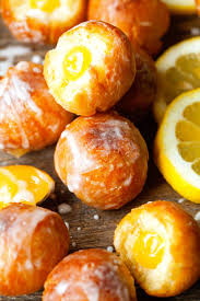 Glazed Lemon Curd Donut Holes Recipe Lemon Curd Food Donut Holes