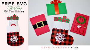 Download free svg cut files to create your diy projects using your cricut explore, silhouette and more. How To Make Christmas Gift Card Holders Includes Free Svg Gina C Creates