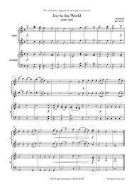 Joy To The World Piano Duet By Christmas Free Printable This Site Has A Few More Free Downloadable Printable Christ Joy To The World Piano Music Blues Piano