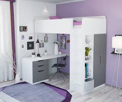 Polini Kids Kinder Hochbett Mit Kleiderschrank Und Schreibtisch 1447 55 Hochbett Mit Schrank Loft Betten Betten Fur Kinder