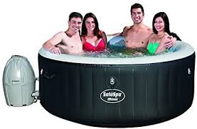Amazon Com Bestway Saluspa Miami Inflatable Hot Tub 4 Person Airjet Spa Garden Outdoor In 2020 Hot Tub Inflatable Hot Tubs Best Inflatable Hot Tub