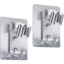 Buy the best and latest gray house shower wand holder on banggood.com offer the quality 372 руб. Buy Shower Head Holder Strong Adhesive Shower Head Wall Mounting Bracket Adjustable Shower Wand Holder With 2 Hanger Hooks No Drill Need 2 Online In Indonesia B07h3pvnfk
