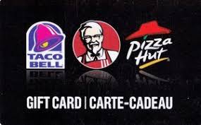 $25 gift cards only valid at taco bell restaurants connect. Gift Card Taco Bell Kfc Pizza Hut Restaurants Various Canada Taco Bell Kfc Pizza Hut Col Ca R Tacokfcpizza 001b