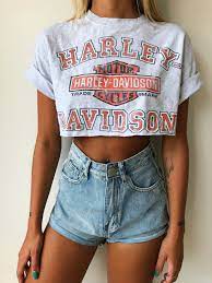Harley Davidson Tee Trendy Outfits Cute Casual Outfits Trendy Summer Outfits
