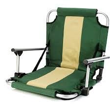 Stansport Folding Stadium Seat With Arms Green Walmart Com Stadium Seats Stadium Chairs Camping Chair
