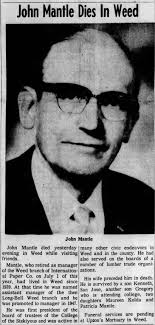 Obituary for John Mantle