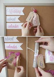 Advent calendars aren't confined the typical calendar size, and can take on many different shapes and sizes. How To Make A Wedding Advent Calendar Bridal Shower Gifts For Bride Diy Wedding Gifts Sister Wedding Gift