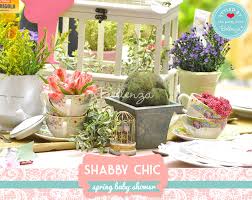 Shabby Chic Party Decorations For A Spring Baby Shower In Florals