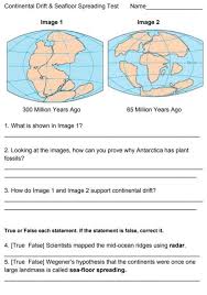 Continental Drift And Seafloor Spreading Test Amped Up Learning Continental Drift Seafloor Spreading Earth Science Lessons