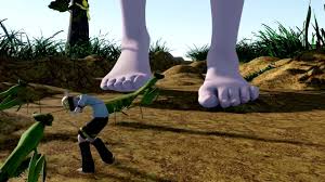 Tiny blonde anime stud trapped under sweet giantess sexy feet