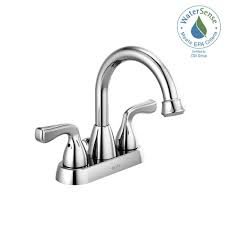 Delta Foundations 4 In Centerset 2 Handle Bathroom Faucet In Chrome 25911lf The Home Depot Bathroom Faucets Bathroom Sink Faucets Sink Faucets