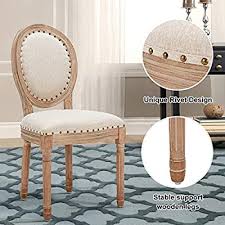 Extra fabric needed will vary with the size of the print. Buy Avawing Farmhouse Fabric Dining Room Chairs 4 Pcs French Chairs With Round Back Brown Wood Legs Oval Side Chairs For Dining Room Living Room Kitchen Restaurant Beige Online In Vietnam B08sqqygv6