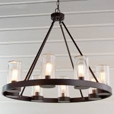 Industrial Indoor Outdoor Round Chandelier Kitchen Lighting Over Table Dining Chandelier Dining Light Fixtures