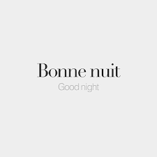 Bonne Nuit Good Night Bɔn Nɥi French Words Quotes French Love Quotes French Quotes
