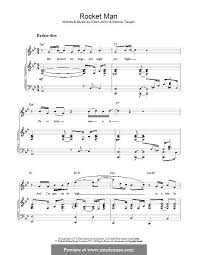 Music notes for sheet music single sheet music by elton john : Rocket Man I Think It S Gonna Be A Long Long Time By E John On Musicaneo