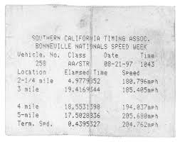 Frank Currie S 32 Bonneville Roadster 258 S 205 Mph Time Slip From Bonneville Roadsters Bonneville History Books