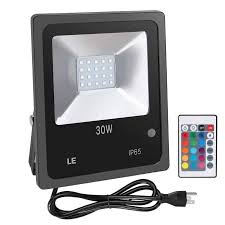It has a nice movable stand on the back side it has 2 hold in the stand so you can hang it up on something if needed to. 30w Rgb Led Flood Light Dimmable Ip65 Waterproof With Remote Control Le