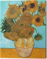 Vincent painted a total of five large canvases with sunflowers in a vase, with three shades of yellow 'and nothing else'. Vincent Van Gogh Sunflowers Canvas Print Pixers We Live To Change