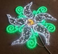 LED Santa and Chimney Light Outdoor Christmas Decorations Motif Lights