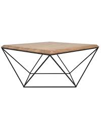 Each piece is made from a blend of solid wood. Tulip Square Wood And Metal Coffee Table Take Me Home Color Black Mdf