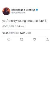 You Re Only Young Once Is It Over Yet Pin By Miraalfadel On 3 Am Thoughts In 2020 Tweet Quotes Post Malone Quotes Feelings Quotes