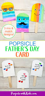 Printable father's day cards by preschool play and learn. Easy Popsicle Father S Day Card Craft With Printable Projects With Kids