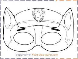 Print Out Paw Patrol Chase Mask Chase Paw Patrol Paw Patrol Coloring Pages Paw Patrol Coloring