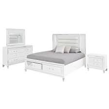 Queen storage beds allow you to maximize your use of floor space. Stephanie White 4 Piece King Bedroom Set El Dorado Furniture