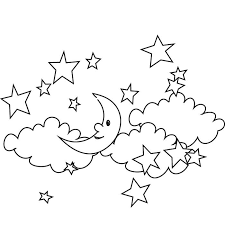 Moon And Stars Coloring Pages Star Coloring Pages Moon Coloring Pages Coloring Pages