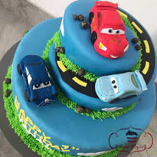 Simple and easy to make! Sweet Layers Cars Themed Cake For A Baby Boy 1st Facebook