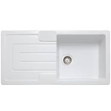 Get free shipping on qualified double bowl kitchen sinks or buy online pick up in store today in the kitchen department. Rangemaster Austell 1 0 Bowl Ceramic White Kitchen Sink Waste Cau10101wh Kitchen From Taps Uk