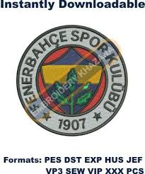 Fenerbahçe lacivert çelenk logo maske. Fenerbahce Spor Kulubu Logo Embroidery Design