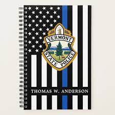 Police Department Custom Logo Thin Blue Line Planner Thin Blue Line Police Department Planner American Flag In Poli In 2021 Flag Colors Police Flag New Year Calendar