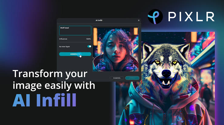 Pixlr photo editing tools for online visual content creation