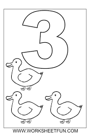123 things big & jumbo coloring book: Education Number Coloring Pages